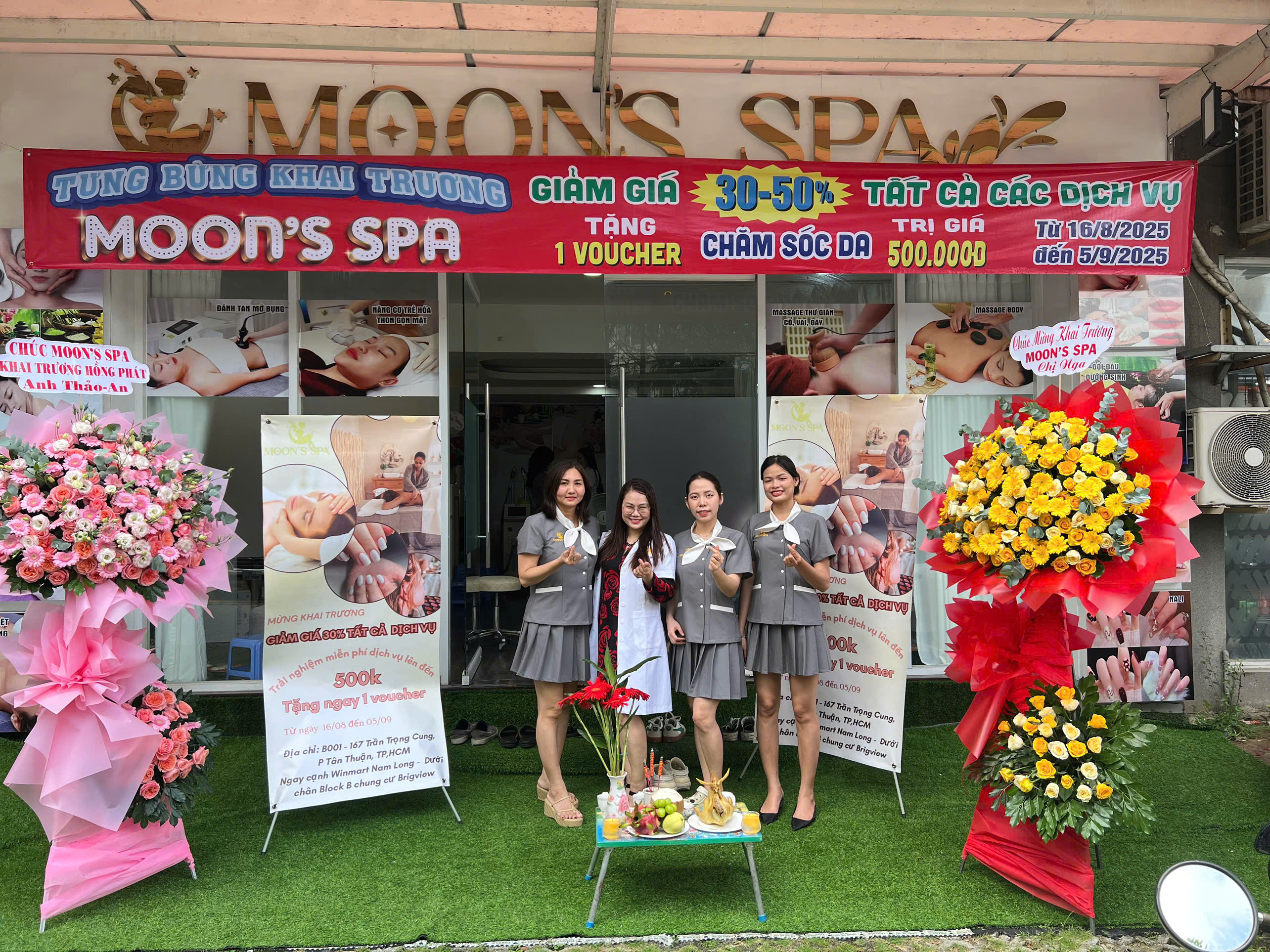 Phòng trị liệu cao cấp tại Moon’s Spa với không gian sang trọng và thư giãn